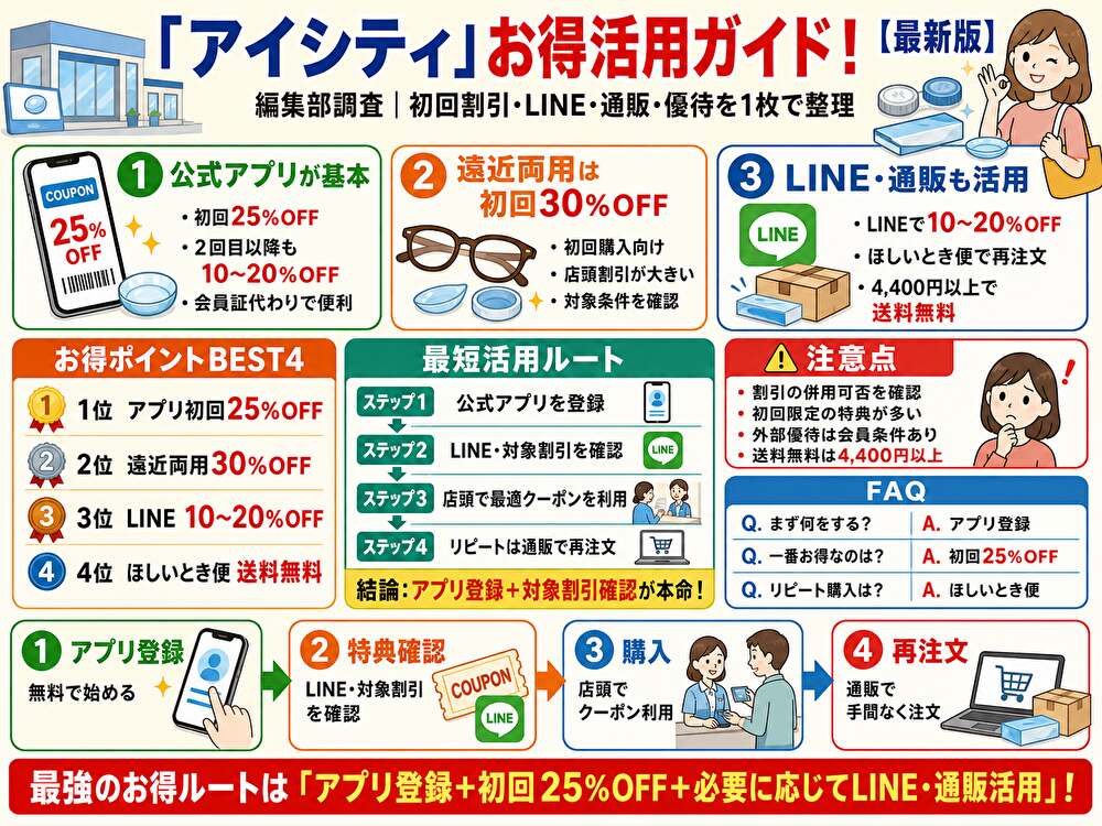 アイシティクーポンまとめ!使い方・割引比較