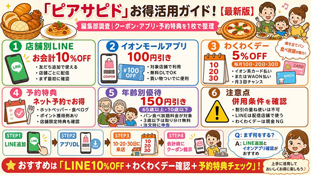 ピアサピド(pia Sapido)クーポンまとめ!使い方・割引比較
