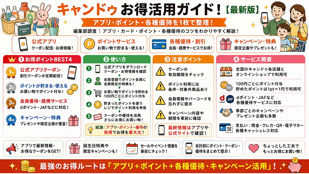 Can★Do(キャンドゥ)クーポンまとめ!使い方・割引比較