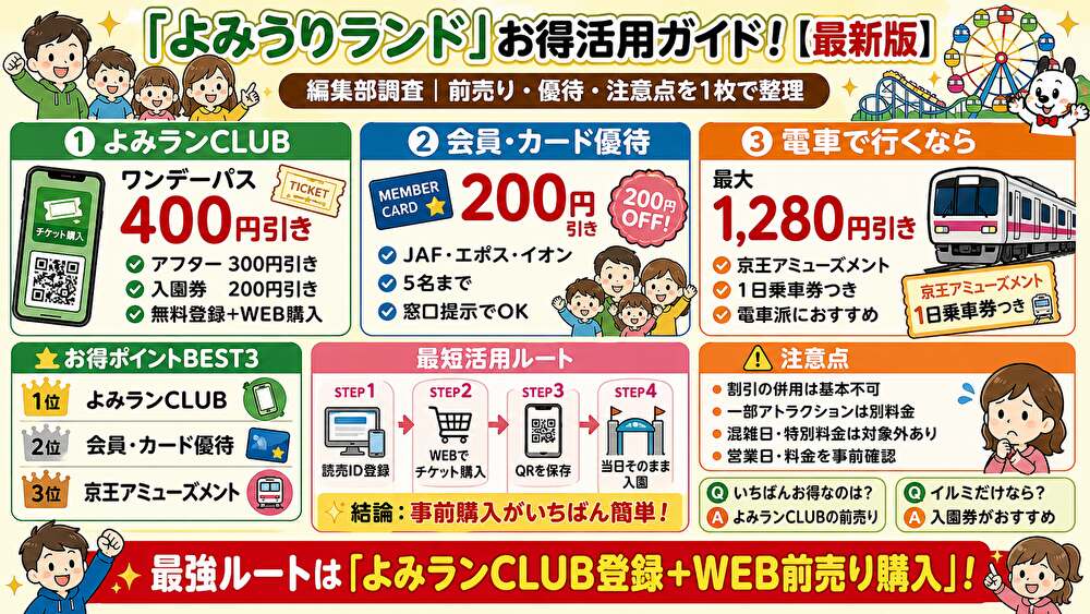 よみうりランドクーポンまとめ!使い方・割引比較