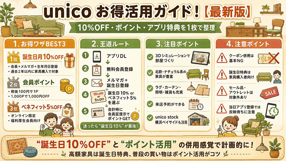 unico(ウニコ)クーポンまとめ!使い方・割引比較