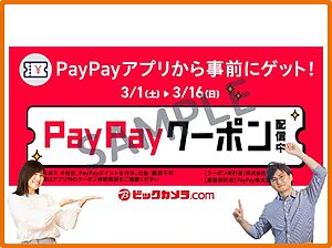 ビックカメラのPayPayクーポン